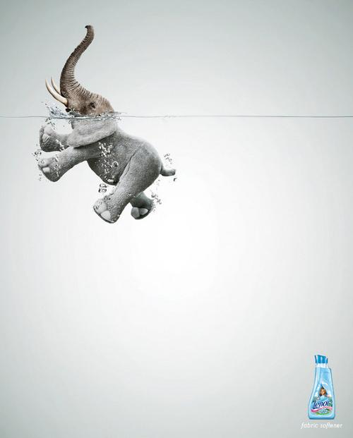 lenor 洗衣液"动物篇"平面广告创意设计